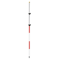Sitepro 12Ft Twist-Lock Prism Pole, Red/White, 10ths/Metric 07-4712-TMA